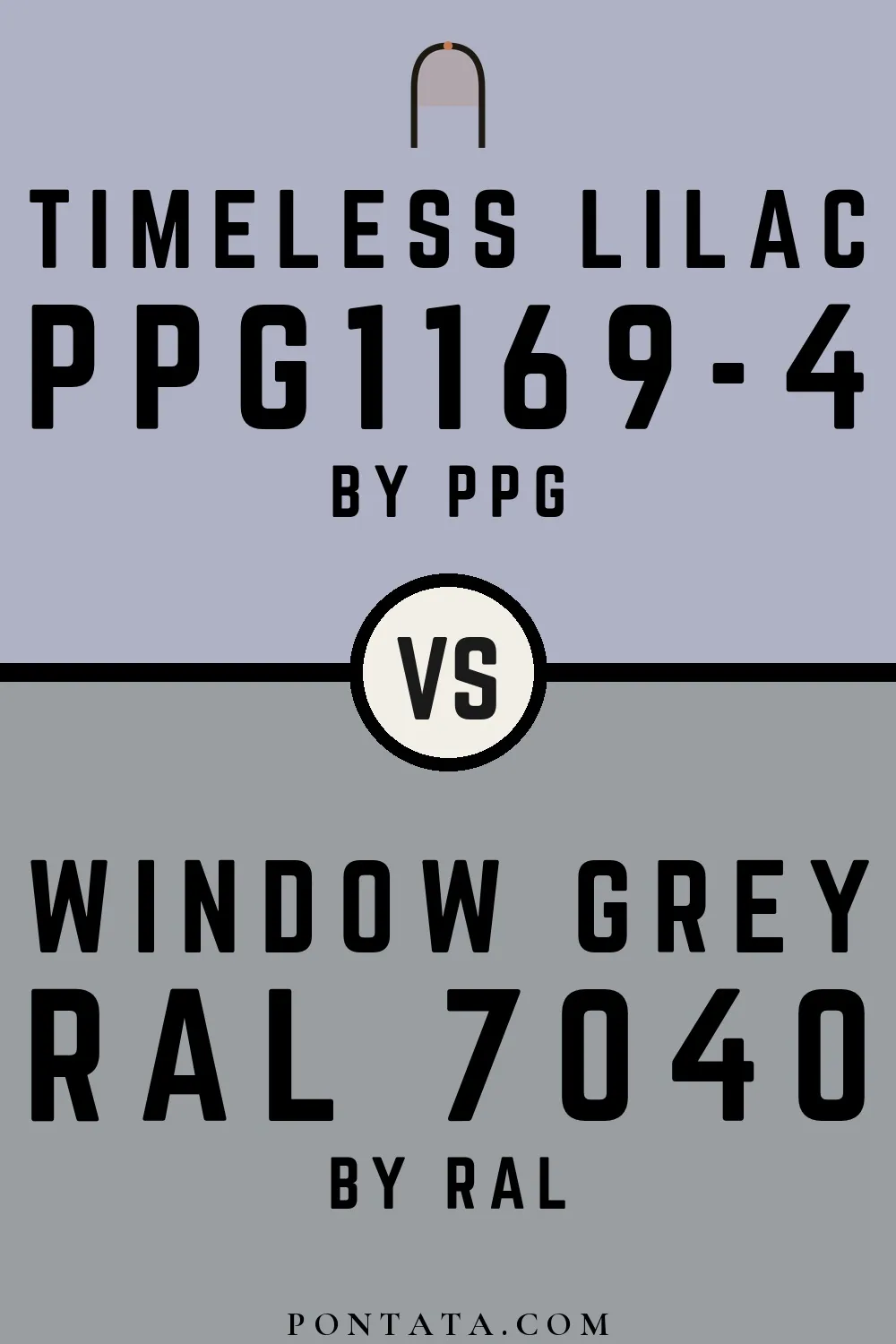 Timeless Lilac vs Window grey
