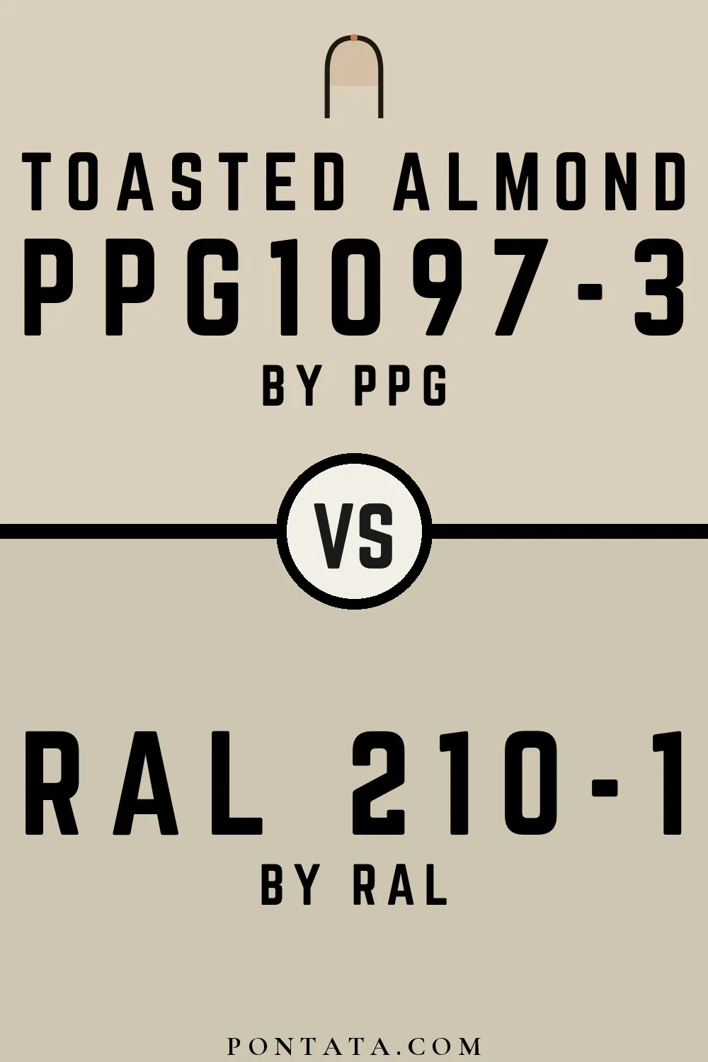 Toasted Almond vs RAL 210-1