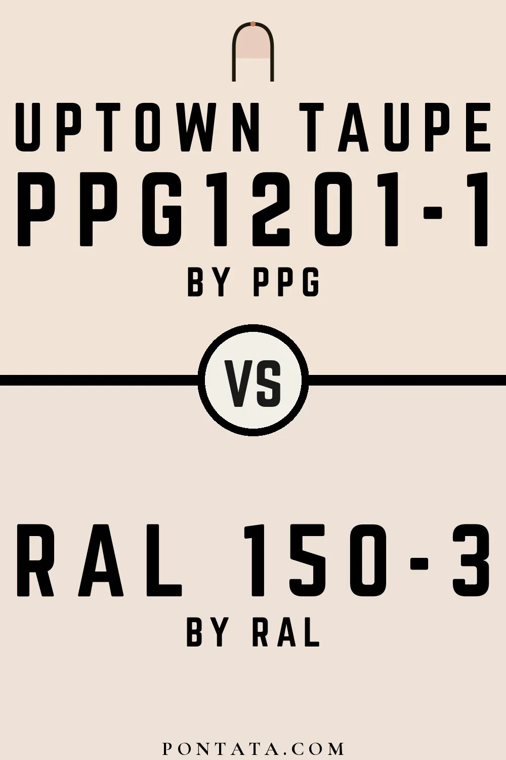 Uptown Taupe vs RAL 150-3