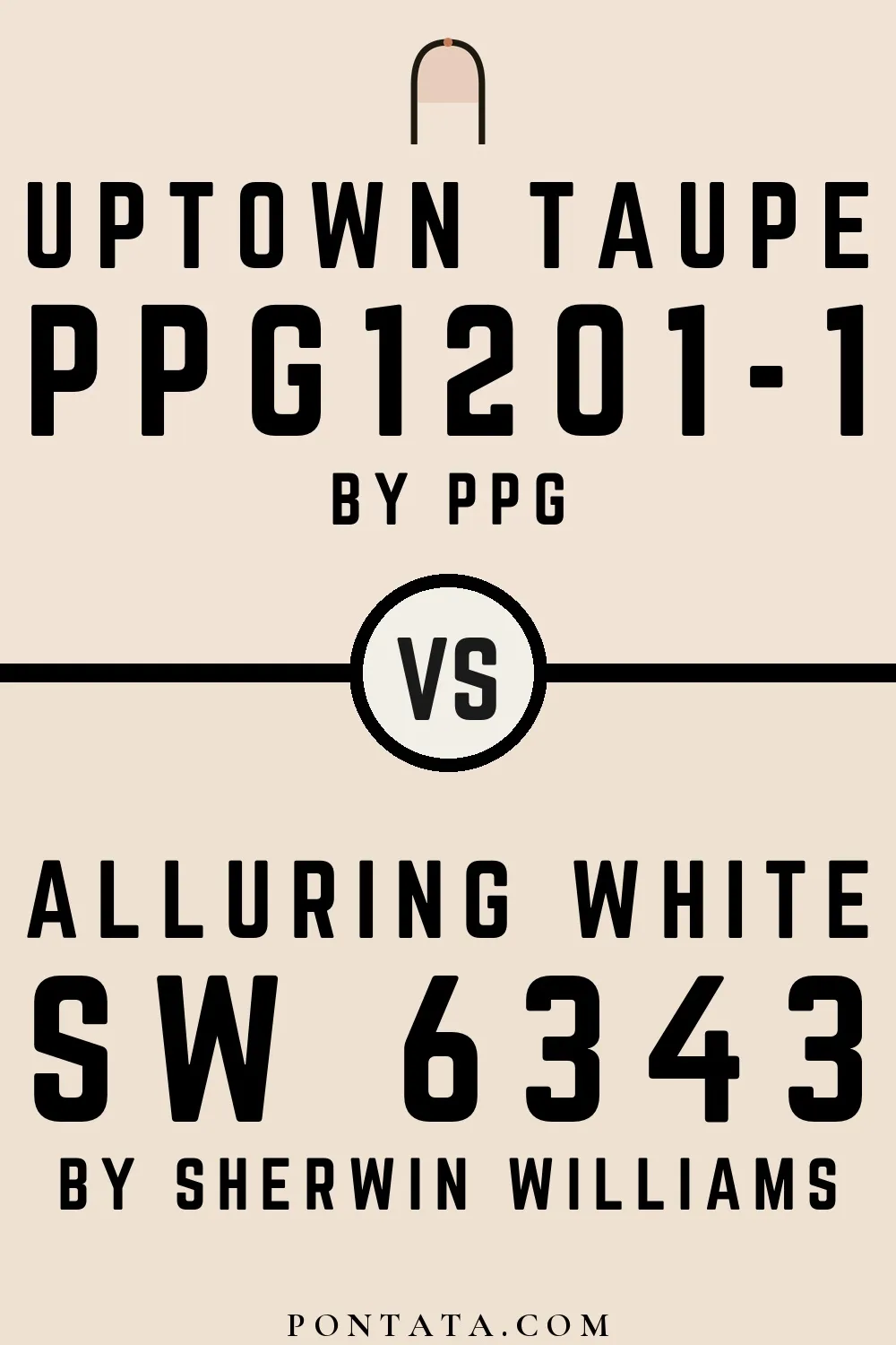 Uptown Taupe vs Alluring White