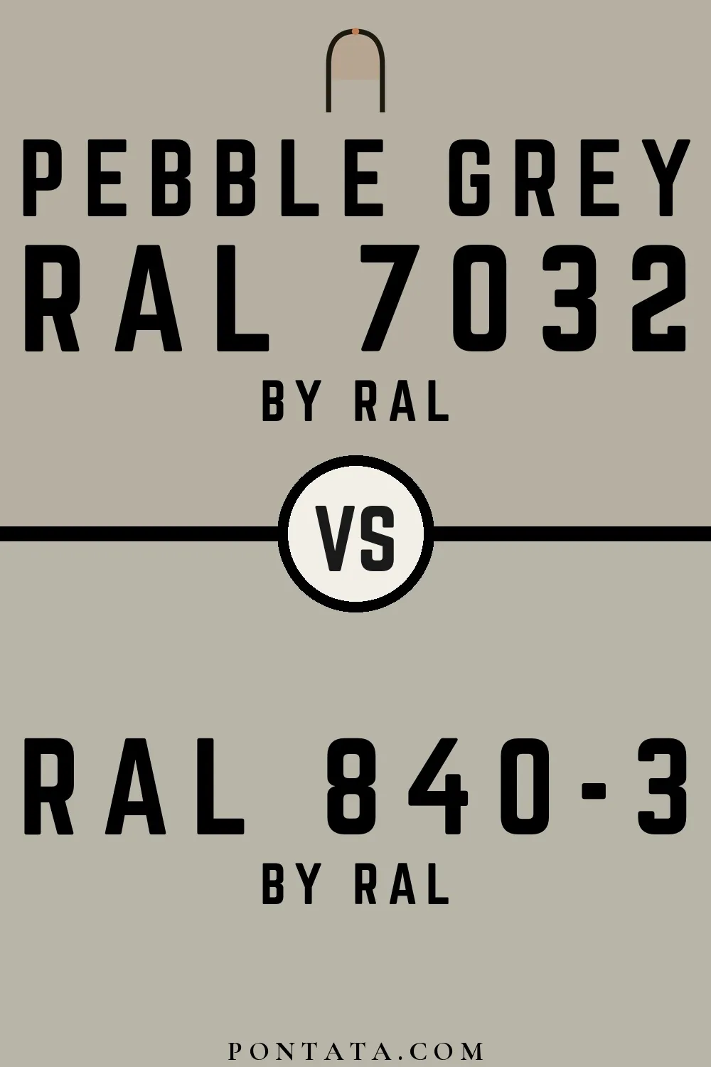 Pebble grey vs RAL 840-3