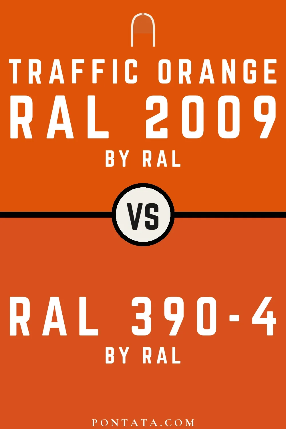 Traffic orange vs RAL 390-4