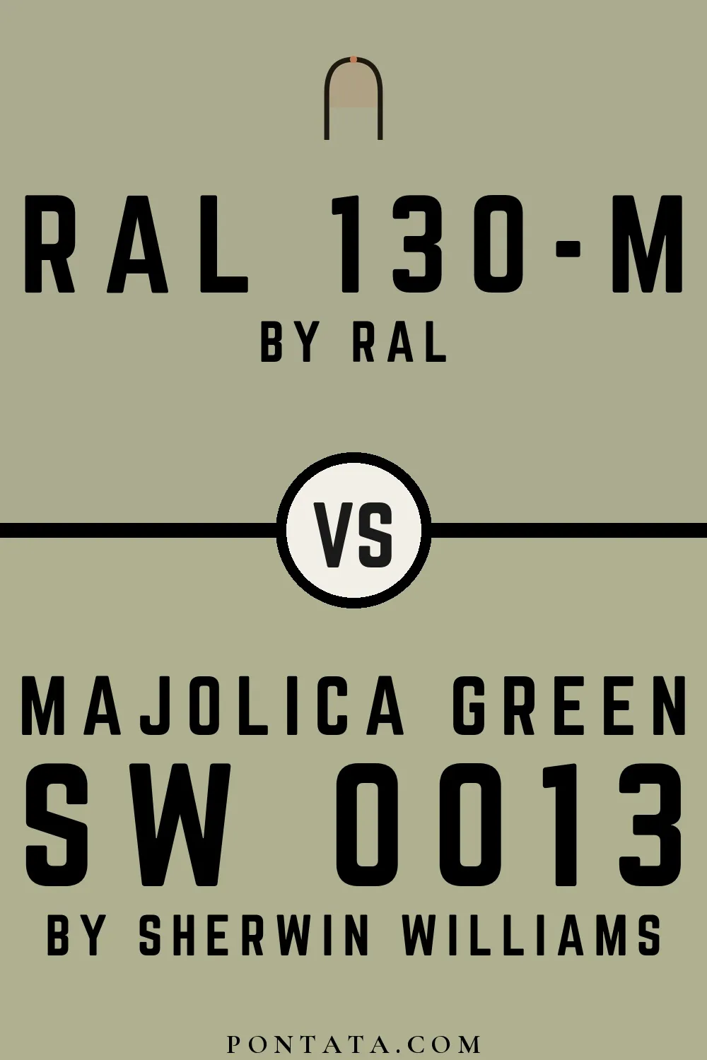 RAL 130-M vs Majolica Green