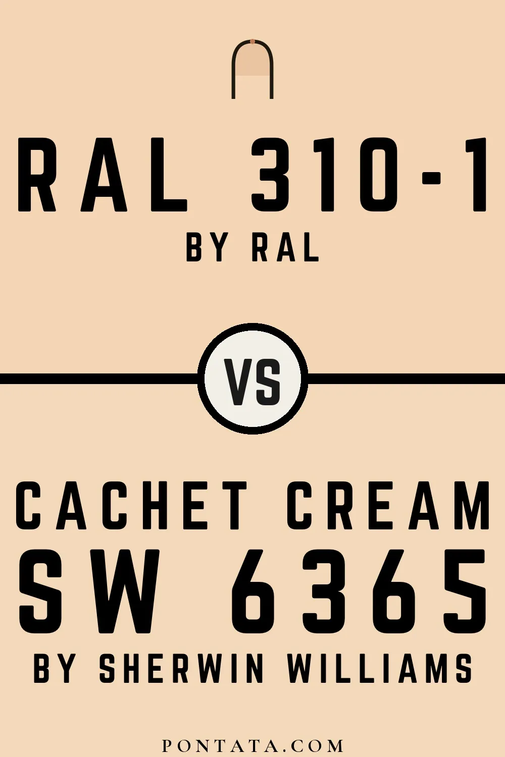 RAL 310-1 vs Cachet Cream
