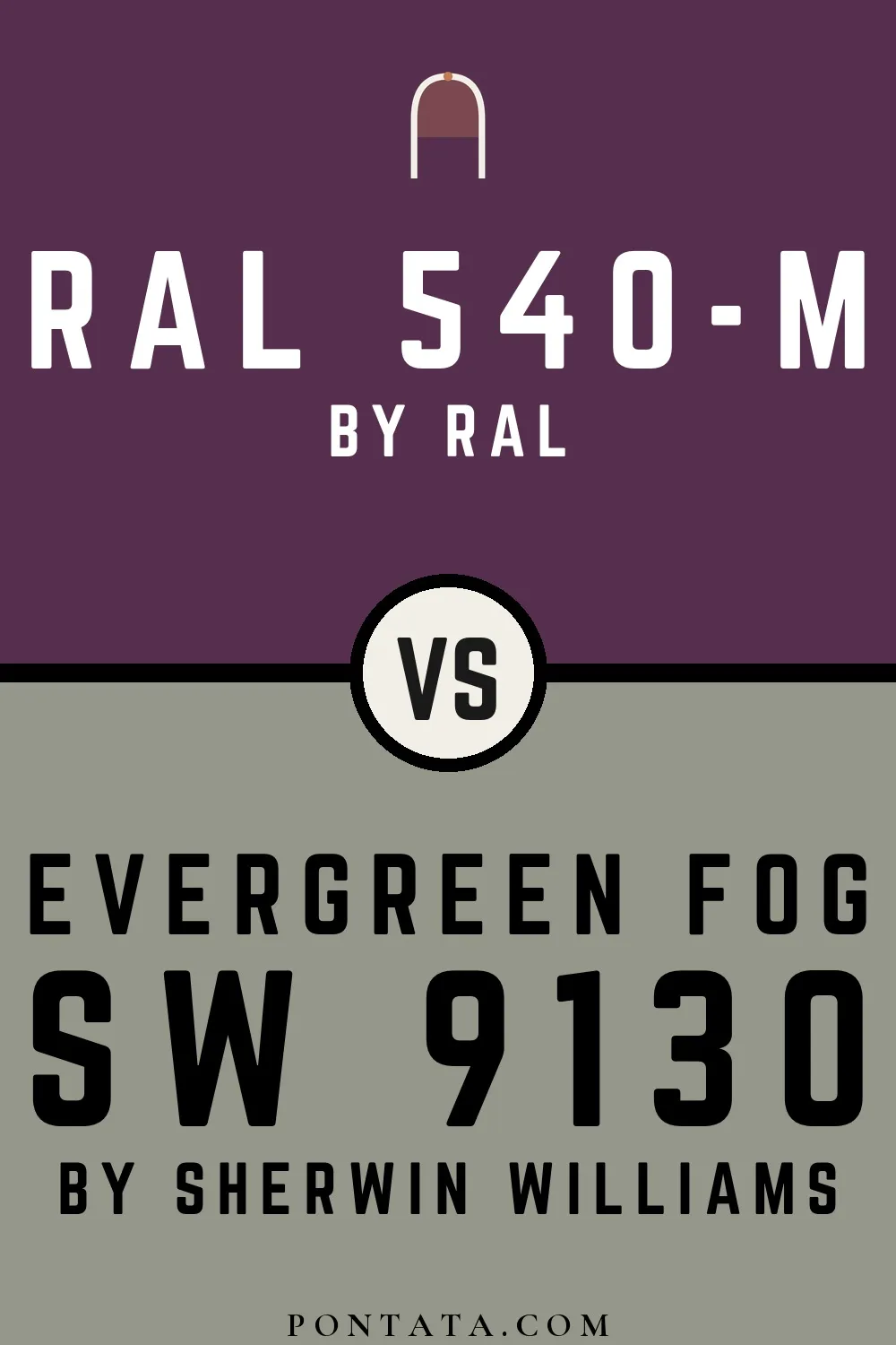 RAL 540-M vs Evergreen Fog
