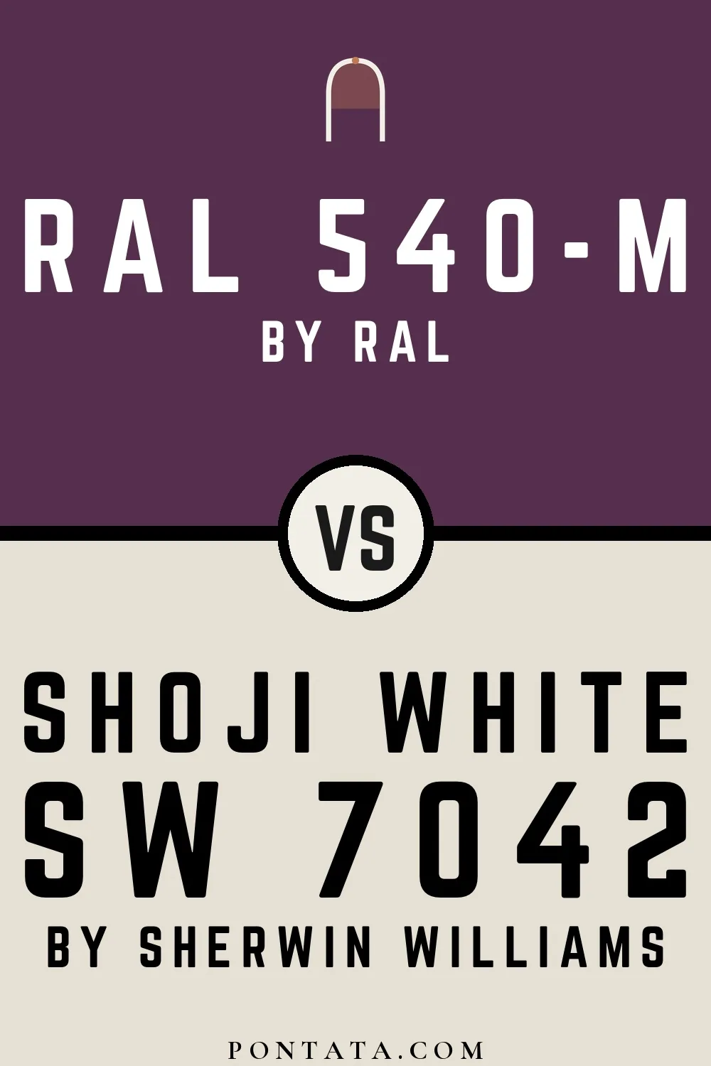 RAL 540-M vs Shoji White