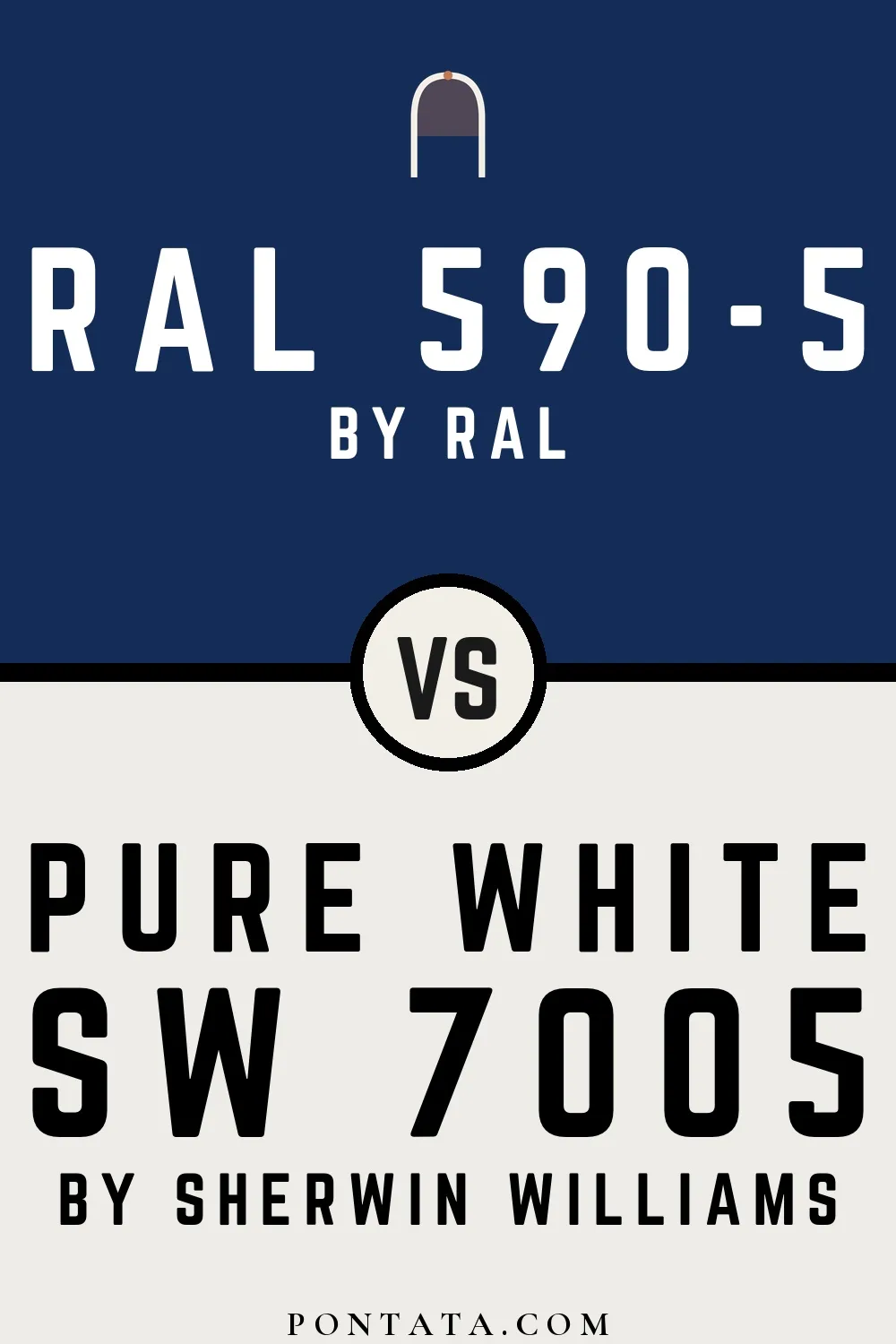 RAL 590-5 vs Pure White