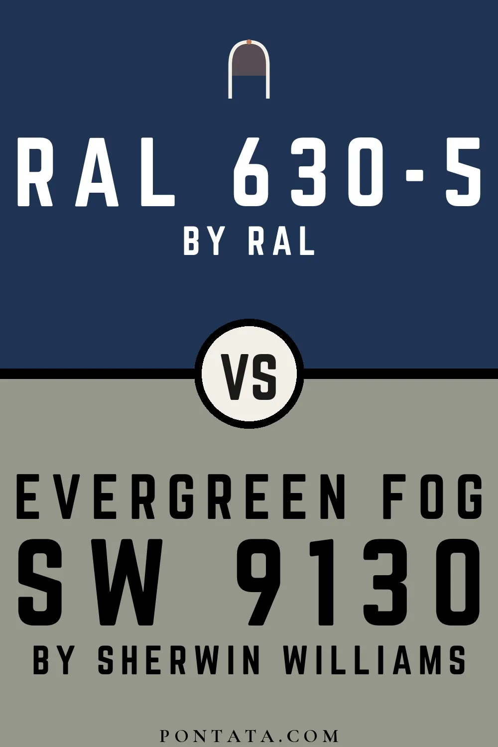 RAL 630-5 vs Evergreen Fog