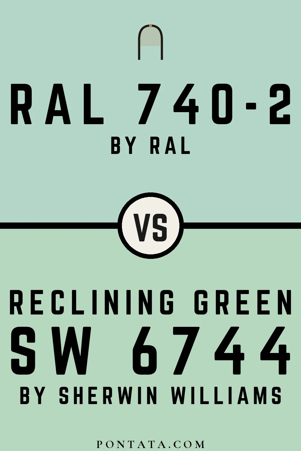 RAL 740-2 vs Reclining Green