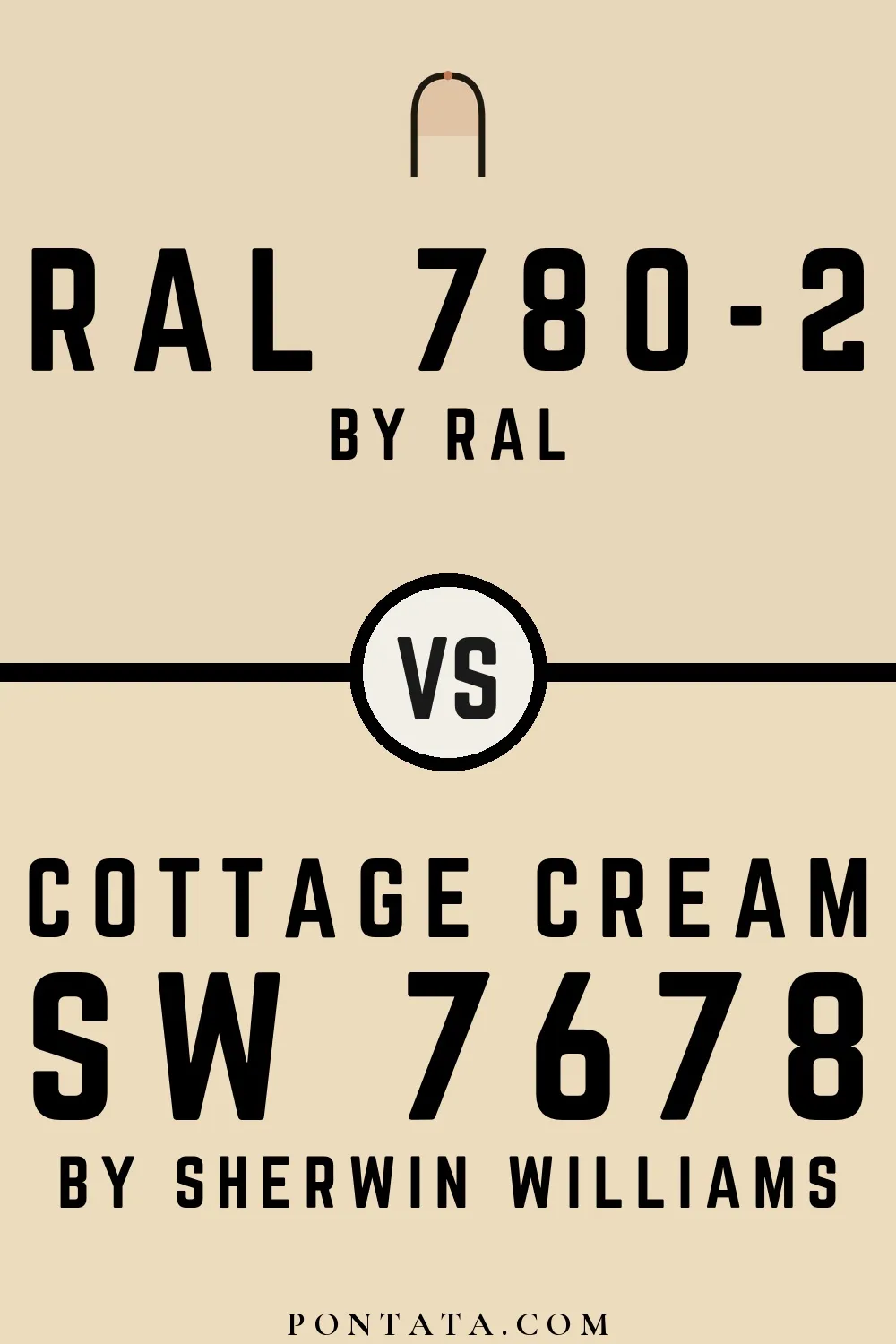 RAL 780-2 vs Cottage Cream