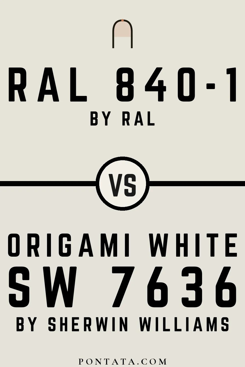 RAL 840-1 vs Origami White