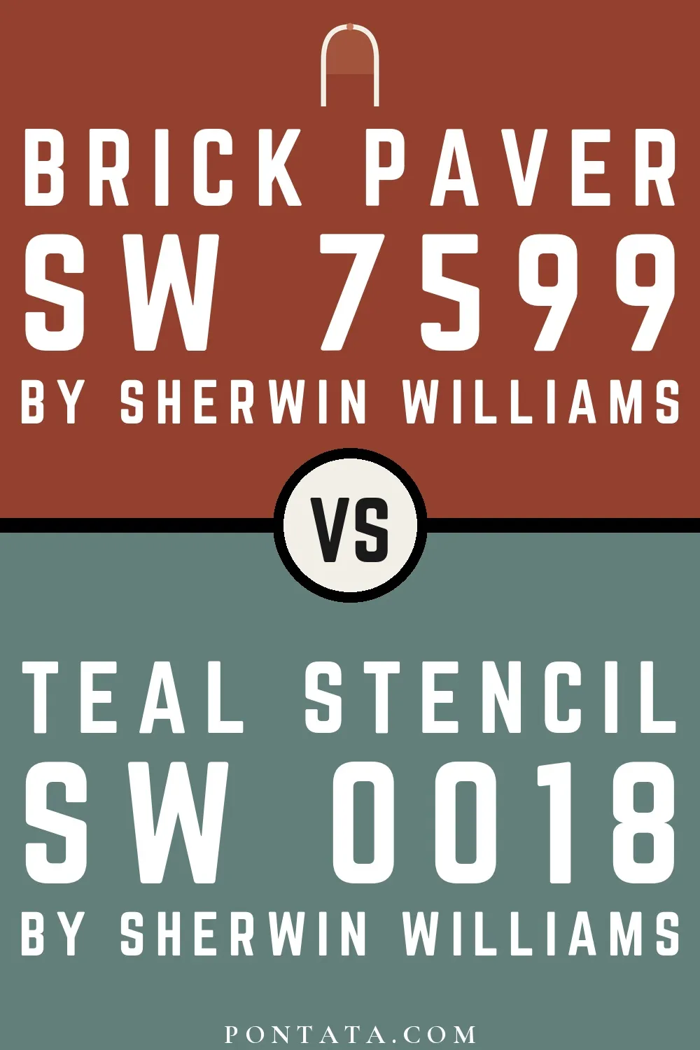 Brick Paver vs Teal Stencil